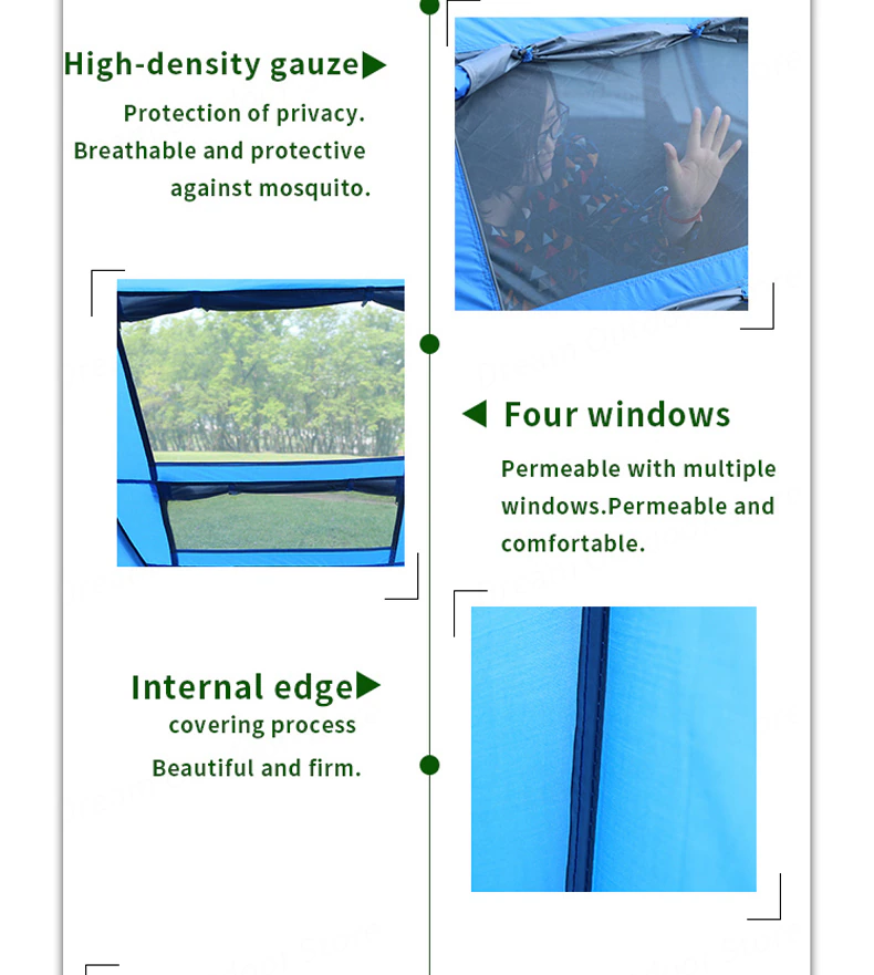 Cheap Goat Tents HUI LINGYANG Throw Pop Up Tent 4 6 Person Outdoor Automatic Tents Double Layers Large Family Tent Waterproof Camping Hiking Tent Tents 